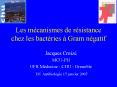 Les mcanismes de rsistance chez les bactries Gram ngatif