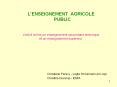 LENSEIGNEMENT AGRICOLE