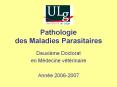 Pathologie des Maladies Parasitaires