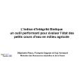 LIndice dIntgrit Biotique un outil performant pour valuer ltat des petits cours deau en milieu agric