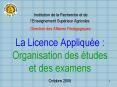 Institution de la Recherche et de lEnseignement Suprieur Agricoles Direction des Affaires Pdagogique