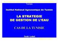 Ministre de lAgriculture et des ressources Hydrauliques Tunisie Institut National Agronomique de Tun
