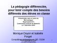La pdagogie diffrencie, pour tenir compte des besoins diffrents des lves en classe