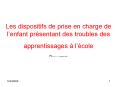Les dispositifs de prise en charge de lenfant prsentant des troubles des apprentissages lcole
