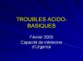 TROUBLES ACIDO-BASIQUES