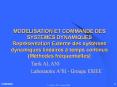 MODELISATION ET COMMANDE DES SYSTEMES DYNAMIQUES Reprsentation Externe des systmes dynamiques linair