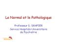 Le Normal et le Pathologique