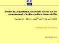 Atelier de Concertation des Points Focaux sur les synergies entre les Conventions issues de Rio Marr