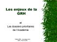 Les enjeux de la GRH