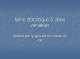 Srie statistique deux variables