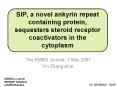 SIP, a novel ankyrin repeat containing protein, sequesters steroid receptor coactivators in the cytoplasm