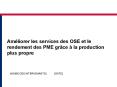 Amliorer les services des OSE et le rendement des PME grce la production plus propre