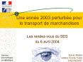 Une anne 2003 perturbe pour le transport de marchandises