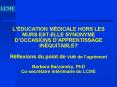 LDUCATION MDICALE HORS LES MURS ESTELLE SYNONYME DOCCASIONS DAPPRENTISSAGE INQUITABLE Rflexions du p