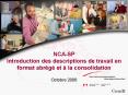 NCA-SP Introduction des descriptions de travail en format abr