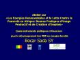 Atelier sur Les Energies Renouvelables et la Lutte Contre la Pauvret en Afrique: Bonnes Pratiques dU