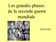 Les grandes phases de la seconde guerre mondiale