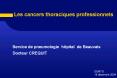 Les cancers thoraciques professionnels