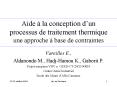 Aide la conception dun processus de traitement thermique une approche base de contraintes