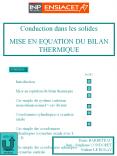 BILAN THERMIQUE