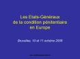 Les EtatsGnraux de la condition pnitentiaire en Europe