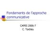 Fondements de lapproche communicative