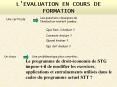 LEVALUATION EN COURS DE FORMATION