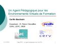 Un Agent Pdagogique pour les Environnements Virtuels de Formation