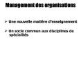 Management des organisations
