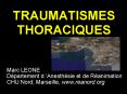 TRAUMATISMES THORACIQUES