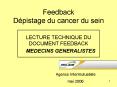 Feedback Dpistage du cancer du sein