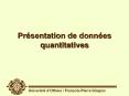 Prsentation de donnes quantitatives