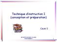 Technique dinstruction I conception et prparation