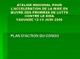 ATELIER REGIONAL POUR LACCELERATION DE LA MISE EN UVRE DES PROMMES DE LUTTE CONTRE LE SIDA YAOUNDE 1