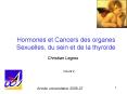 endo_coursM1 Hormones et Cancers