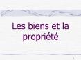 Les biens et la proprit
