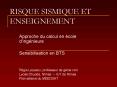 RISQUE SISMIQUE ET ENSEIGNEMENT