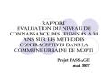 RAPPORT Evaluation du niveau de connaissance des jeunes 15 24 ans sur les mthodes contraceptives dan