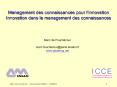 Management des connaissances pour linnovation Innovation dans le management des connaissances