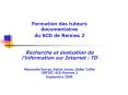 Formation des tuteurs documentaires