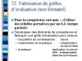 22' Fabrication de grilles dvaluation test formatif