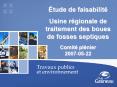 tude de faisabilit Usine rgionale de traitement des boues de fosses septiques Comit plnier 20070522