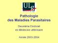 Pathologie des Maladies Parasitaires