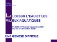 LA LOI SUR LEAU ET LES MILIEUX AQUATIQUES