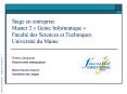 Stage en entreprise Master 2 Gnie Informatique Facult des Sciences et Techniques Universit du Maine