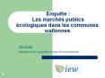 Enqute : Les marchs publics cologiques dans les communes wallonnes