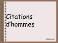 Citations d'hommes