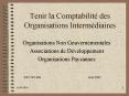 Tenir la Comptabilit des Organisations Intermdiaires