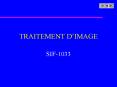 TRAITEMENT DIMAGE