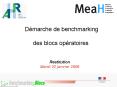 Dmarche de benchmarking des blocs opratoires